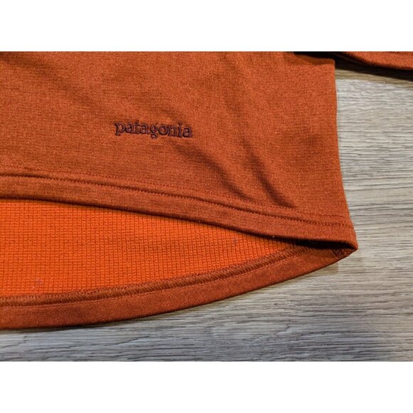 Vintage Patagonia Men's R.5 1/4 Zip Up Sweater - Rust Orange - Picture 7 of 11